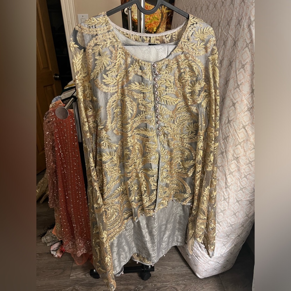 Dressy Desi Cape Outfit